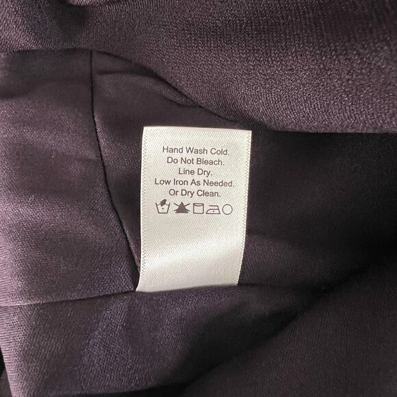 NWT Coldwater Creek Sheath Dress 4 | Colorblock Purple Black Mod Classic Elegant - Picture 9 of 11
